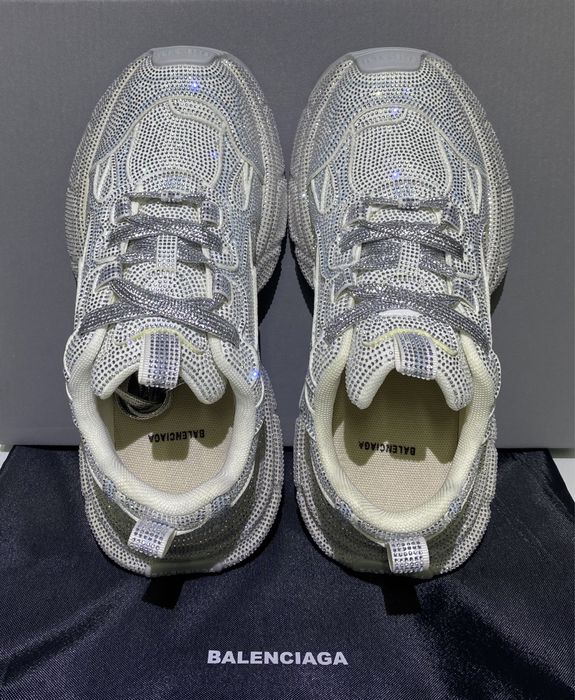 Balenciaga 3XL Rhinestones Crystal Light Grey Full Box Calitate Premium