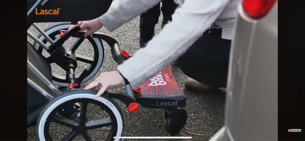 Lascal Buggy Board mini Red степенка за бебешка количка за второ дете