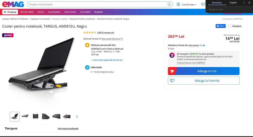 Cooler-ul pentru notebook/gaming/zeebook/netbook/workstation/laptop