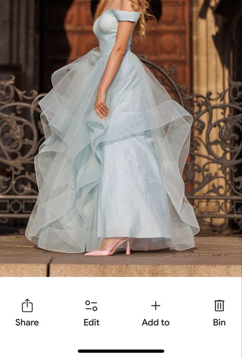 Синя бална рокля S размер