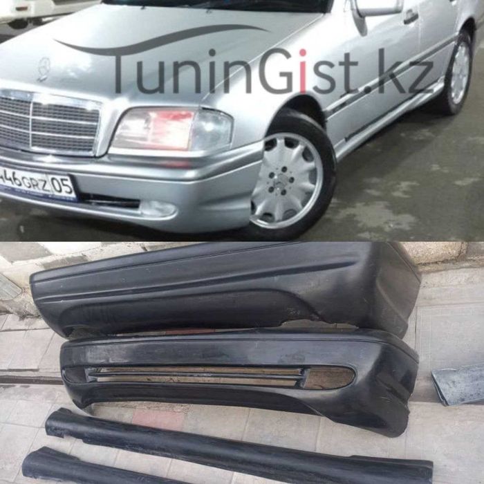 Тюнинг бампера и пороги обвес C43 AMG на Мерседес 202