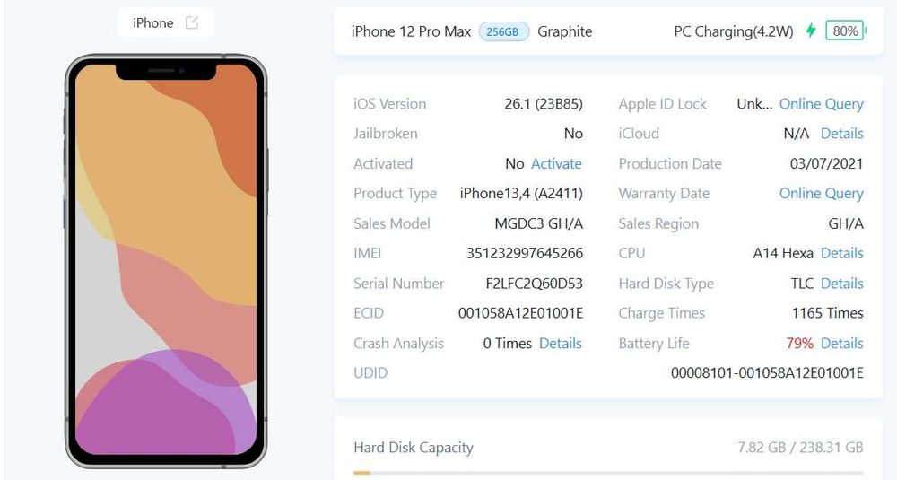 iPhone 12 Pro Max – Graphite, 256 GB