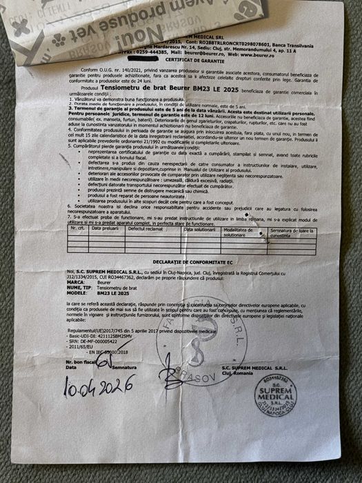 tensiometru digital de brat BM23 editie limitata BEURER, negru