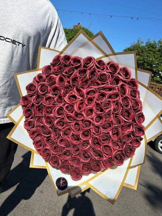 Buchet trandafiri sapun imperiali cu sclipici/ model personalizat