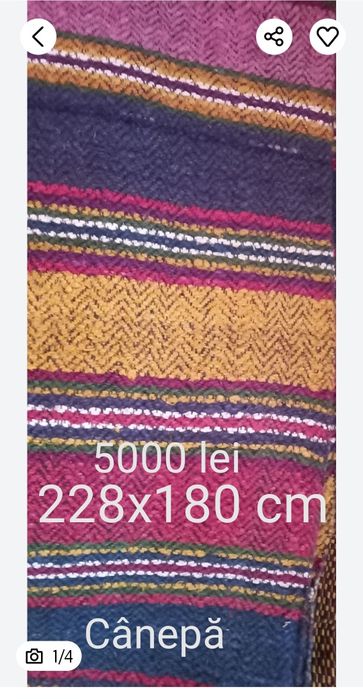 Covor autentic cânepă 100 %