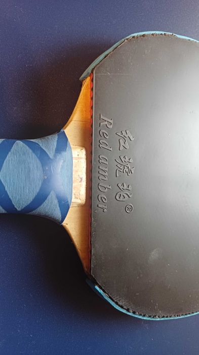 Paleta pingpong lemn all+, cauciucuri  long pips rosu si negru