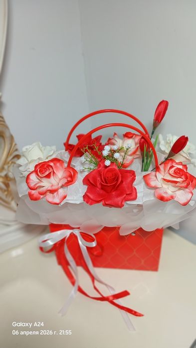 Букет из мыльных роз