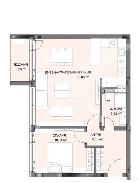 Двустаен апартамент Христо Смирненски 161-9397