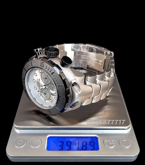 ПРОМО!!! часовник INVICTA Thunderbolt Silver 52 mm, Инвикта нов