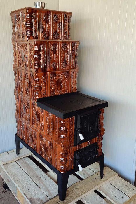 Soba de teracota cu plita mica pe 5 randuri