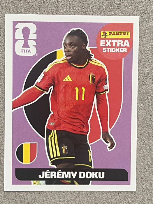 Jeremy Doku Extra sticker Panini