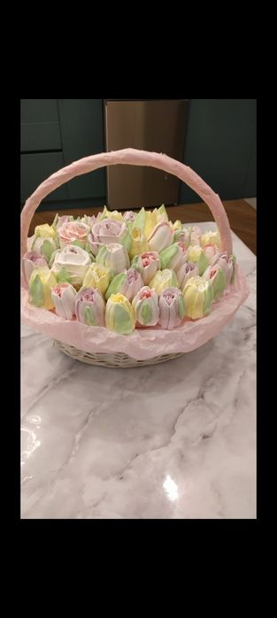 Зефир цветы сьедобные букет