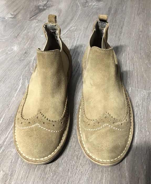 Ghete piele intoarsa unisex 38 ghete barbati femei 38 maro bej