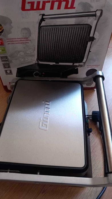 Gratar grill electric - contact grill - 2 zone de gătit - XL, inox -45% reducere