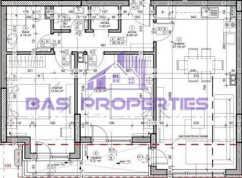 Продава се Тристаен апартамент в София, Надежда 2 - 103 кв.м за 2180 €/кв.м - Снимка #1