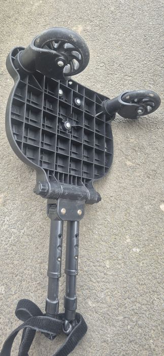 Scaun adaptor pentru al doilea copil, pentru carucior, platforma buggy board cu 2 roti si scaun demontabil