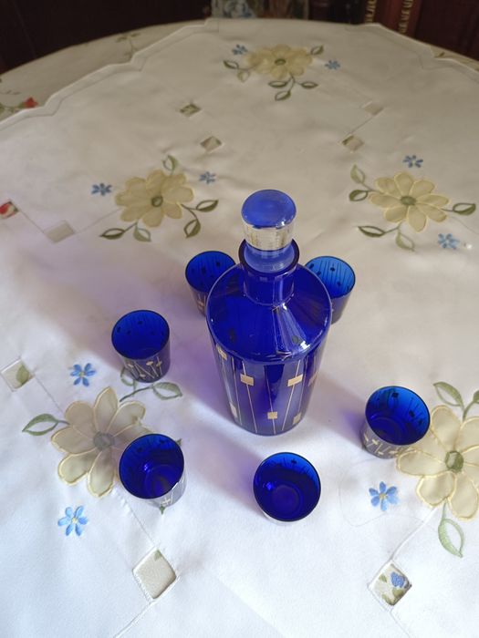 Коньячный набор Богемия Кобальт