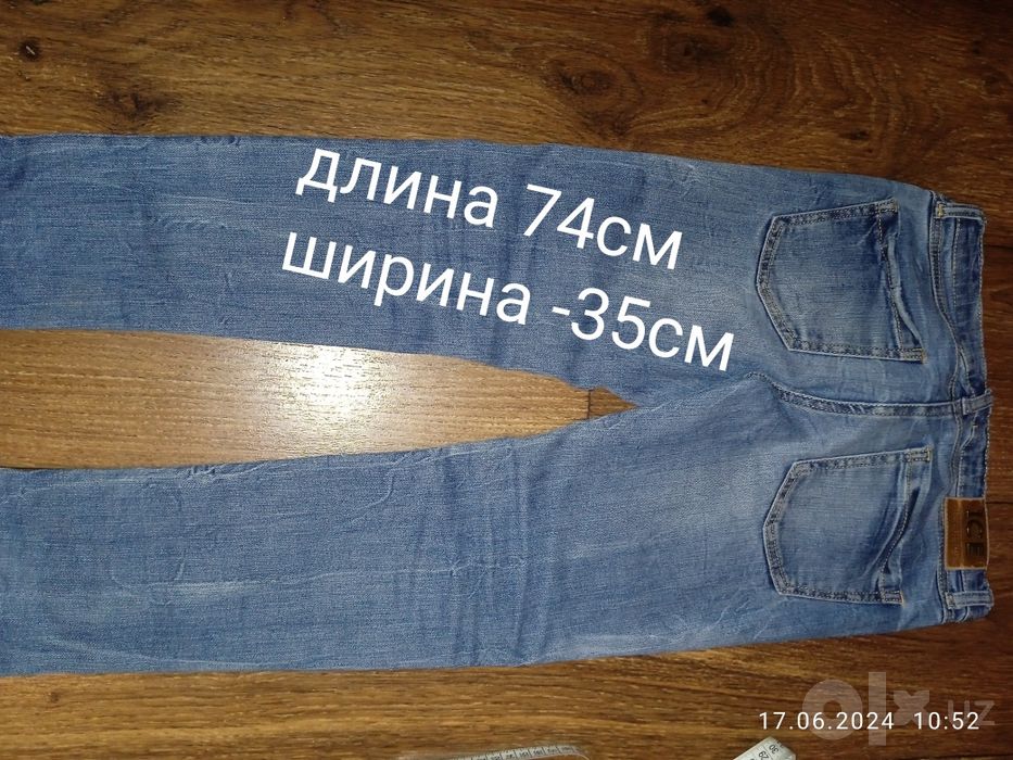 Джинсовые брюки на мальчика 6-7 лет