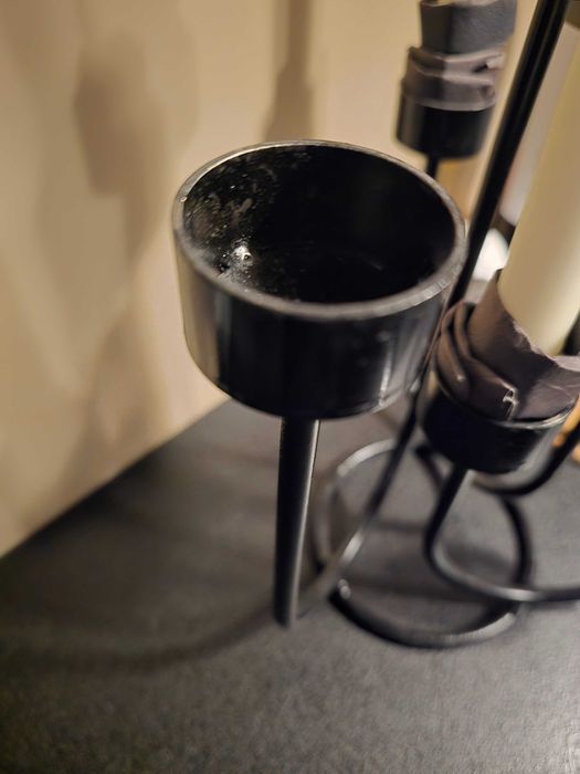 Suport lumanari sfesnic negru