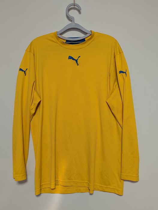 Bluza sport Puma L – galbenă, logo brodat, running training