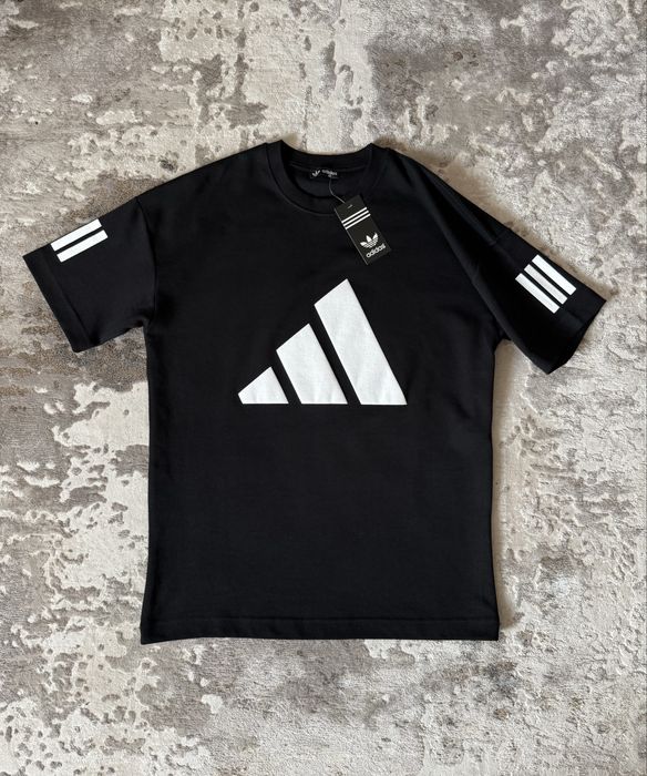 Tricou Adidas negru/alb