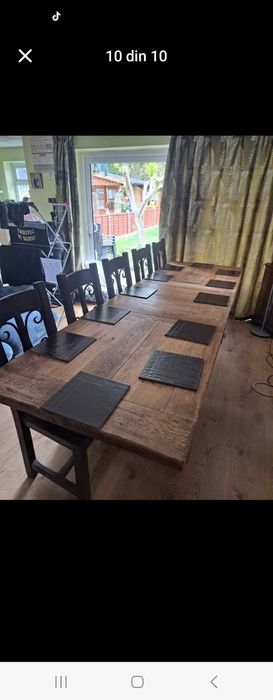 Set masa +scaune lemn masiv