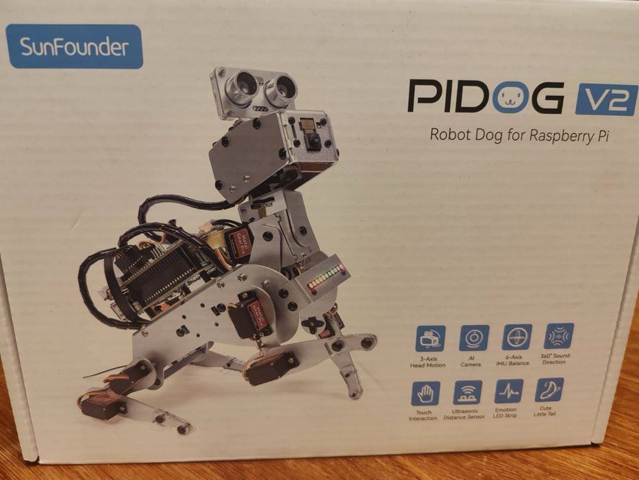 Robot Inteligent PiDog V2 SunFounder - Programabil Python/Blockly