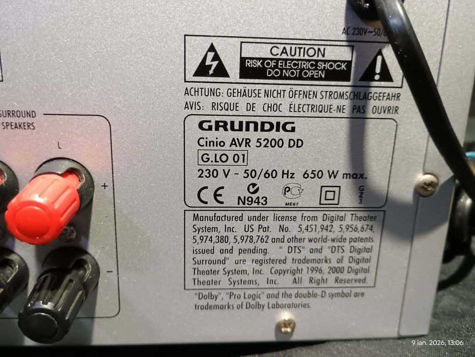 Amplificator/statie/ Receiver Grundig Cinio AVR 5200 DD 5x90w