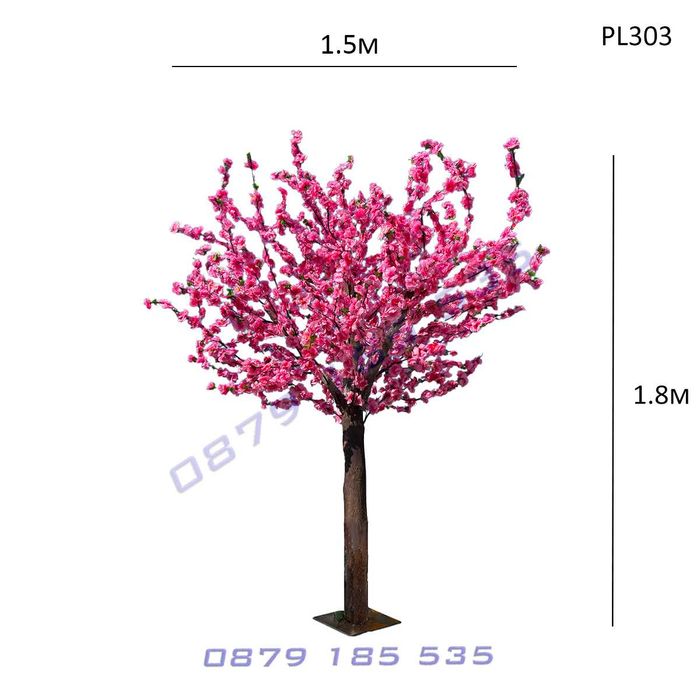 Изкуствено декоративно дърво розова японска вишна голям красив декор