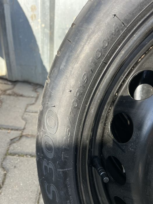 Roata rezerva Slim Ingusta! 5x112mm, dimensiunea 125/70 R19, Audi A4 A5 A6 A7 A8 Mercedes
