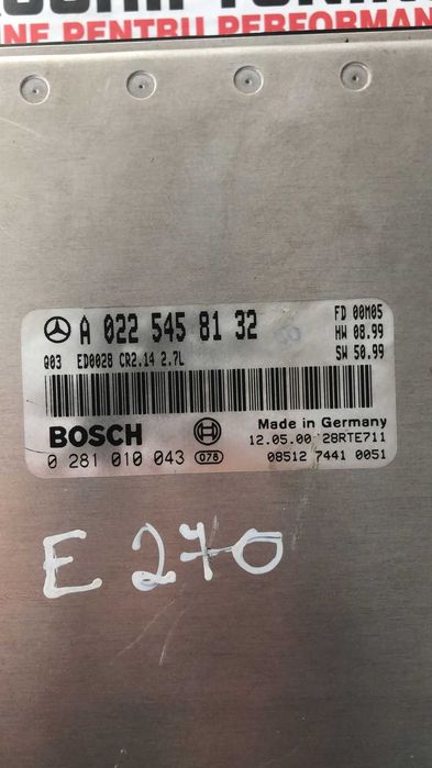 ECU Calculator motor Mercedes E270 2.7 CDI, cod 0281010043
