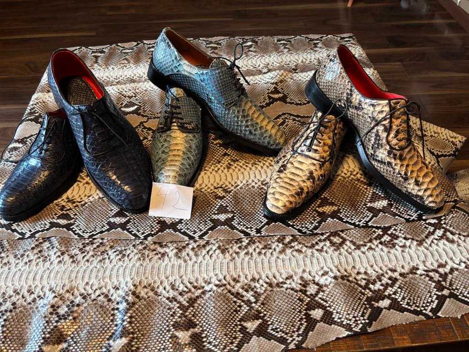 Pantofi barbati din piele de piton
