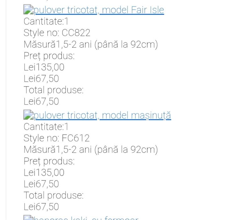 Pulover copii Mothercare 92