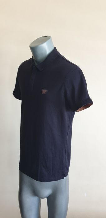Armani Jeans AJ Badge Logo 3/4 Zip Stretch Cotton M ОРИГИНАЛ Мъжка Тен