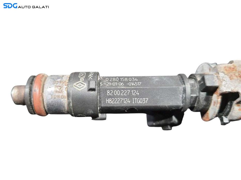 Rampa Presiune cu Injector Injectoare Dacia Logan 1 1.6/1.4 Benzina 2004 - 2012 Cod 8200227124 0280158034 [N3226]