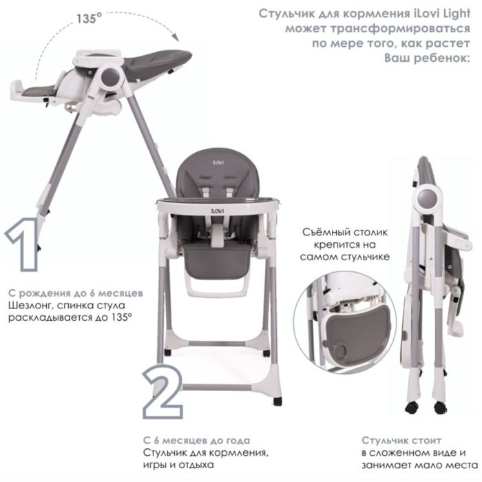 Продам детский стул для кормления ilovi
