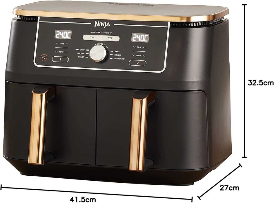 Фритюрник с горещ въздух Ninja Foodi MAX Dual Zone [AF400EUCP] 9,5л