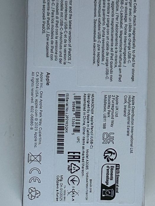 Apple pencil USB-C