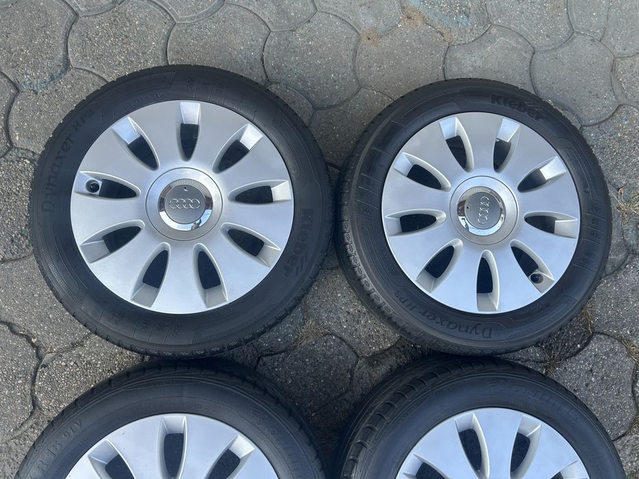Jante aliaj 5x112mm, anvelope vara 205/65 R16, Audi A3, A4 B5, B6, B7, VW, Seat, Skoda