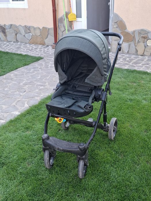 Vând cărucior Adamex  Dark Green 98 3 in 1 perfect functional( scoica landou si parte sport)