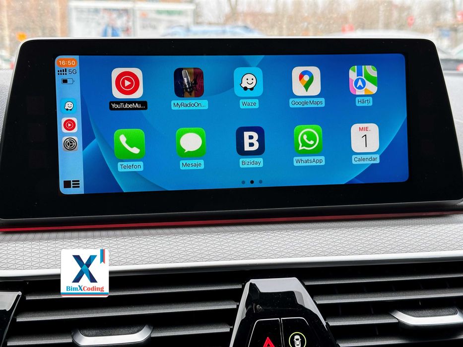 CarPlay BMW waze youtube music G30 G11 G01 F30 F15 F16 G05 G20 G06 G07
