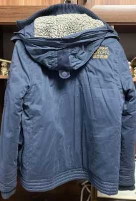 Geaca Superdry Marime L Albastru-Gluga-Foarte Caldursa-Stare F Buna-OK