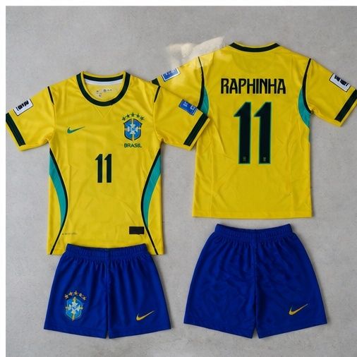 NEYMAR JR. 10 RAPHINHA 11 детско юношески екипи футболни екипи BRAZIL НОВО 2026-27 година