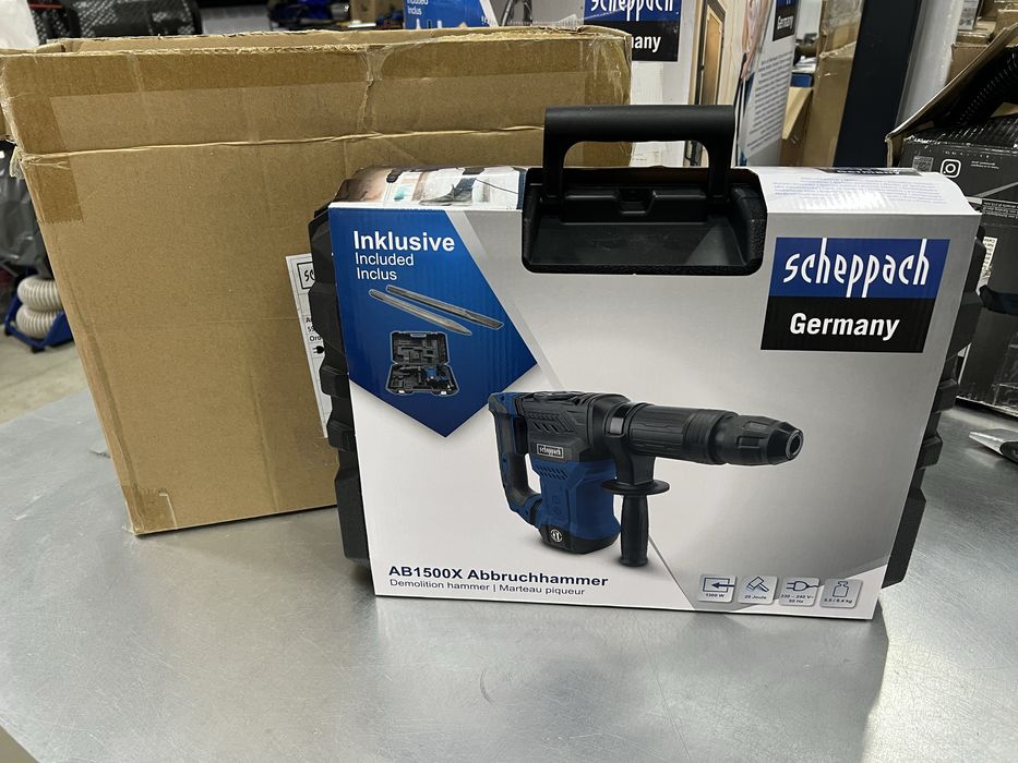 Перфоратор Scheppach DH1500+7J/Къртач 20J  AB1500x -SDS-Max 20J 1300W