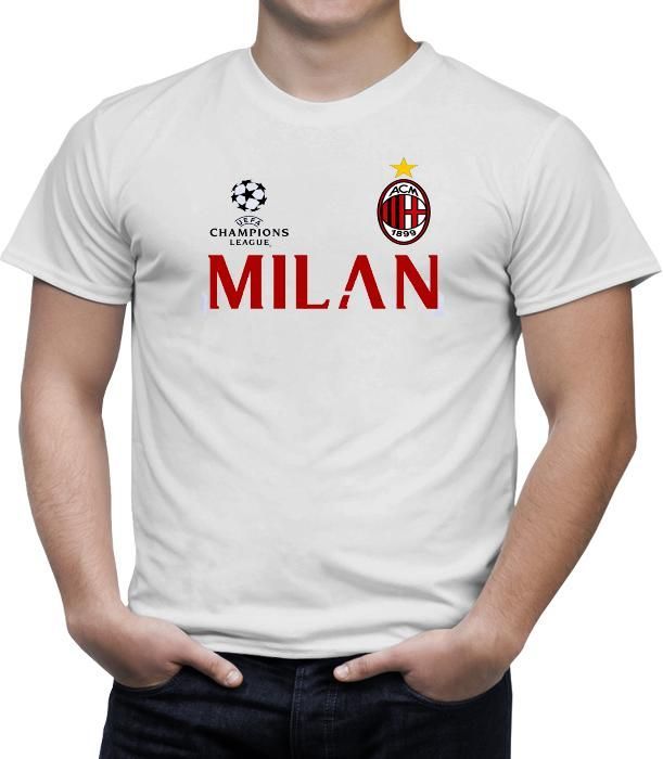 Фен Тениска на Милан с Ваше Име и Номер!Футболна тениска AC MILAN!