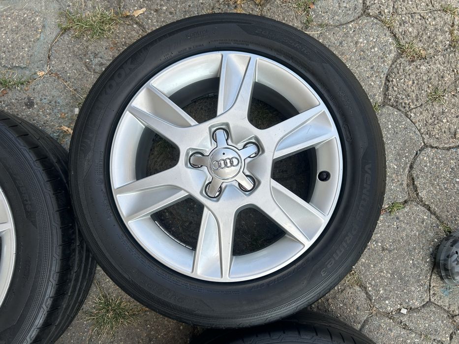 Jante aliaj 5x112mm, anvelope vara 205/55 R16, Audi A3, A4 B6, B7, VW, Seat, Skoda