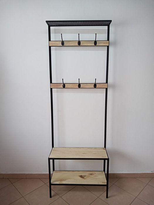 Прихожая лофт . Полка для обуви. Loft prixojka