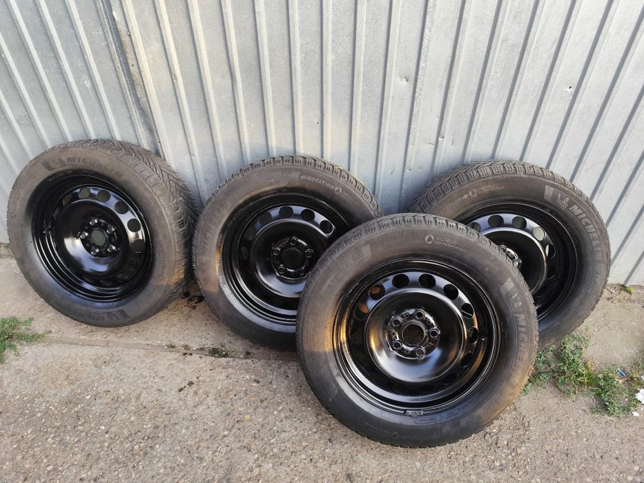 Jante roti 5×112 R16 Passat b8 B7 B6 Touran Sharan Seat Skoda anvelope 215 60 R16 iarna Michelin