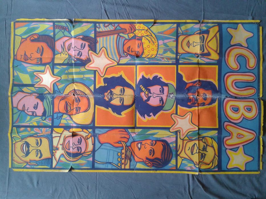 Плакат, Уникален, Куба, Революция, Водачи, Голям