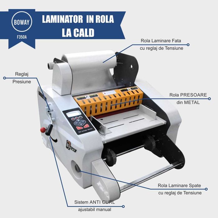 BOWAY BW-F350A Laminator in rola la cald